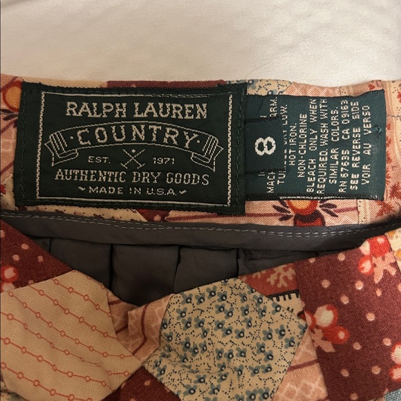 Ralph Lauren Patchwork Skirt Vintage RL County Authentic Dry Goods Collection. - Picture 2 of 4